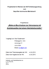 Projektarbeit tbw make gebraucht kaufen  Kempen