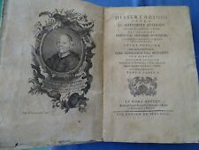 Muratori dissertazioni antichi usato  Italia
