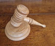 Solid wooden gavel for sale  LEEDS
