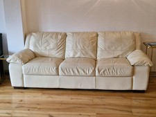 Cream leather seater for sale Cream leather seater for sale  LEIGHTON BUZZARD