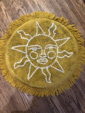 Tapete de sol amarelo. Opal House. Feito na Índia. Amarelo mostarda. Tapete Circle Accent comprar usado  Enviando para Brazil