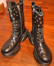 Kunstleder stiefel plateau gebraucht kaufen  Uffing