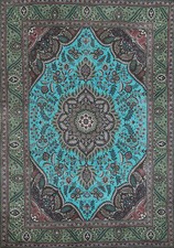 Turquoise blue floral for sale  Charlotte
