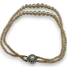 Vintage perlenkette doppelstra gebraucht kaufen  Bad Kreuznach