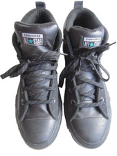 Usado, Tênis Converse All Star~Couro Preto~Bota Média~166071C ~M 10 WO'S 12 ~Usado Uma Vez comprar usado  Enviando para Brazil