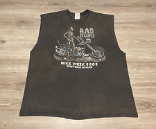 Camiseta Vintage 2002 Bike Week Esqueleto Fumar Mau Exemplo Desbotado Corte 3XL comprar usado  Enviando para Brazil