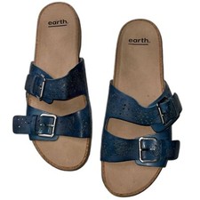 Sandálias femininas Earth areia couro azul antigua tamanho 11M comprar usado  Enviando para Brazil