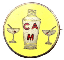 Distintivo vintage ~ Coquetel ~ CAM ~ Campari & Martini? ~ Collins London comprar usado Distintivo vintage ~ Coquetel ~ CAM ~ Campari & Martini? ~ Collins London comprar usado  Enviando para Brazil