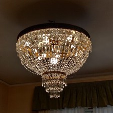 Lampadario luci cristalli usato  Palermo