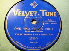 1928 Hawaiian STEEL GUITAR Frank FERERA TRIO One Two Tree Four VELVET TONE 1744 comprar usado  Enviando para Brazil