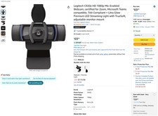 Logitech c920e webcam for sale  Houston