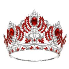 Tiara de cristal 12 cm de altura coroa casamento rainha princesa formatura ajustável para mulheres comprar usado  Enviando para Brazil