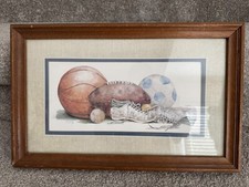 Framed sports watercolor for sale  Plano