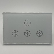 Interruptor de luz ventilador de teto inteligente WiFi painel de vidro toque de parede Smart Life/Tuya APP comprar usado  Enviando para Brazil