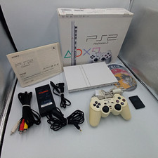 Console PlayStation 2 PS2 Slim branco na caixa e 3 jogos SCPH-77000 japonês testado comprar usado  Enviando para Brazil