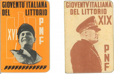 Tessere pnf gioventù usato Tessere pnf gioventù usato  Mantova