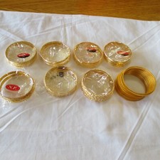 Usado, LOT Of 8 Sets NEW GOLD MACHINE CUT SUPERB Bangle BRACELETS As Christmas GIFT 2.6 comprar usado  Enviando para Brazil