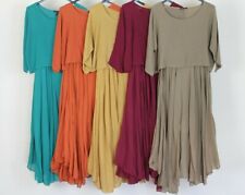 Novo Conjunto de 2 Peças Feminino Italiano Lagenlook Leve Cami Maxi Vestido e Over Top  comprar usado  Enviando para Brazil