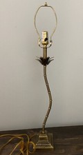 Luminária portátil industrial latão/bronze abajur de mesa floral palmas vintage, usado comprar usado  Enviando para Brazil