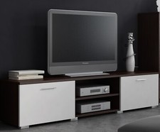 Szafka RTV 140 cm wenge biała, Stolik pod TV na sprzedaż  PL