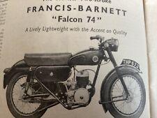 ARTIGO DE MOTOCICLETA FRANCIS BARNETT FALCON 74 PERÍODO 1957 comprar usado  Enviando para Brazil