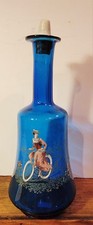 Garrafa de barbeiro/cômoda azul-petróleo pintada à mão comprar usado  Enviando para Brazil