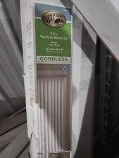 Persianas verticais Home Decorators 78"x84" branco sem fio escurecimento de sala madeira sintética comprar usado  Enviando para Brazil