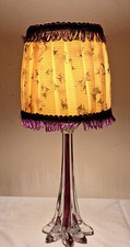 Tischlampe glasfuß lila gebraucht kaufen  Springe