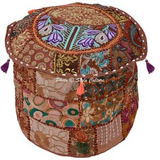 Round pouf ottoman d'occasion  Expédié en Belgium