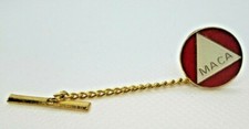 Vintage MACA Assistência Militar para Autoridades Civis Tie Tack Redondo Vermelho Branco comprar usado  Enviando para Brazil