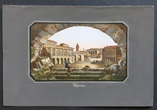 Stampa antica litografia usato  Roma