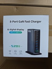 Bloco carregador rápido USB C 520W, estação de carregamento USB 8 portas, carregador GaN duplo... comprar usado  Enviando para Brazil