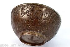 Rare Vintage Old Unico Collettivo Islamico Calligrafia Ottone Acqua Vaso G3-42, usado comprar usado  Enviando para Brazil