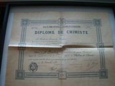 Diplome chimiste faculte d'occasion  Bordeaux-