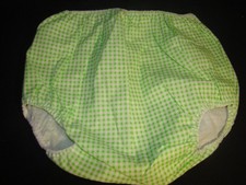 Capa de fralda de tecido forrada de plástico vintage verde xadrez tamanho grande nova na caixa comprar usado  Enviando para Brazil