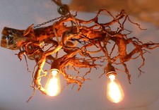 Deckenlampe wurzelholz vintage gebraucht kaufen  Reichshof
