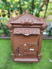 Boite aux lettres ancienne en fonte, modèle Mougeotte, conçue par Delachanal... comprar usado  Enviando para Brazil
