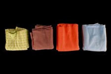 Lote de restos de tecido de poliéster vintage da década de 1960 azul laranja verde borgonha comprar usado  Enviando para Brazil
