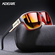 Óculos de sol polarizado quadrado tamanho grande KDEAM óculos esportivos para pesca condução UV400 comprar usado  Enviando para Brazil