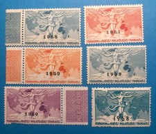 Timbres vignettes souvenir d'occasion  Lieurey