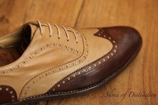 Sapato Oxford Brogue Masculino Paul Smith Couro Bege Marrom Italiano Reino Unido 10 EUA 11 comprar usado  Enviando para Brazil