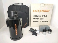 Lente espelhada Celestron 500mm f/5.6 modelo #81005 na caixa com estojo e oculares Edscorp, usado comprar usado  Enviando para Brazil