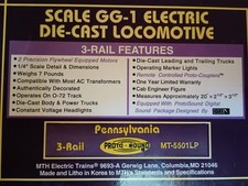 MTH MT-5501LP escala Pensilvânia marrom 5 listras GG-1 elétrico com Protosound LN  comprar usado  Enviando para Brazil