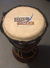ML Folk African “One Amex” base padrão de ponto de tambor de madeira amarelo/verde, usado comprar usado  Enviando para Brazil