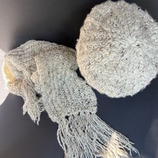 hand beret knitted scarf for sale  Forney