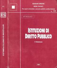 Istituzioni diritto pubblico. usato  Italia