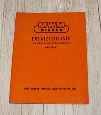 Riginal mwm ersatztteilliste gebraucht kaufen Riginal mwm ersatztteilliste gebraucht kaufen  Zeiskam
