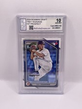 TREY YESAVAGE 2024 Bowman Draft 1. Bowman Rookie Graded MGCo. Klejnot miętowy 10 na sprzedaż  Wysyłka do Poland