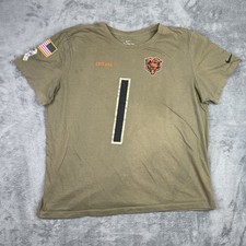 Camisa masculina Nike Chicago Bears 2XL verde Cano Army #1 Fields serviço de saudação NFL comprar usado  Enviando para Brazil