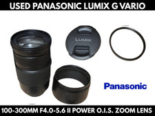 Używany Panasonic LUMIX G VARIO 100-300mm F4.0-5.6 II POWER O.I.S. Obiektyw zoom bez pudełka na sprzedaż  Wysyłka do Poland
